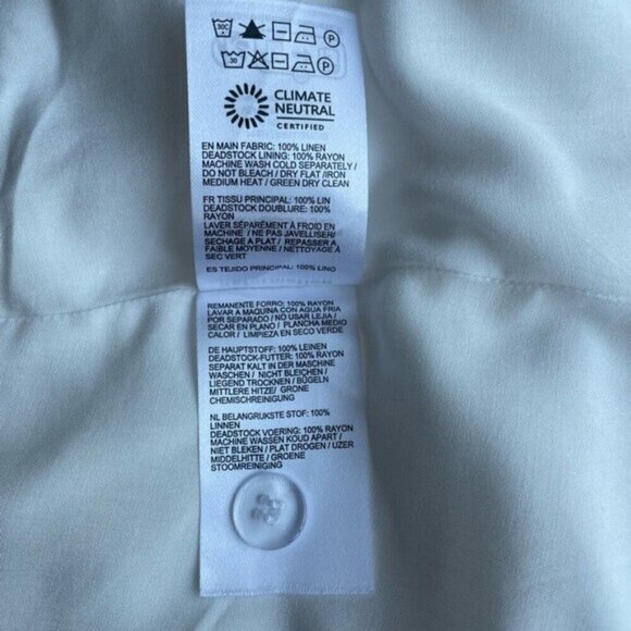 NEW Reformation Everett Linen Midi Dress White | US 2 UK 6 - Picture 13 of 16